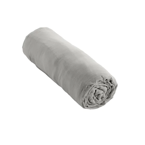 Drap Housse Double Gaze de Coton Perle – 200 x 200 cm – Bonnet 30 cm
