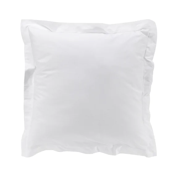 Taie d'oreiller 63 x 63 cm en percale uni 78 fils Blanc