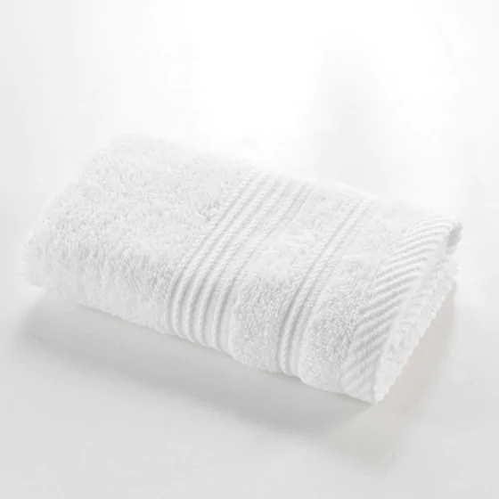 Serviette invite 30 x 50 cm eponge unie tendresse Blanc