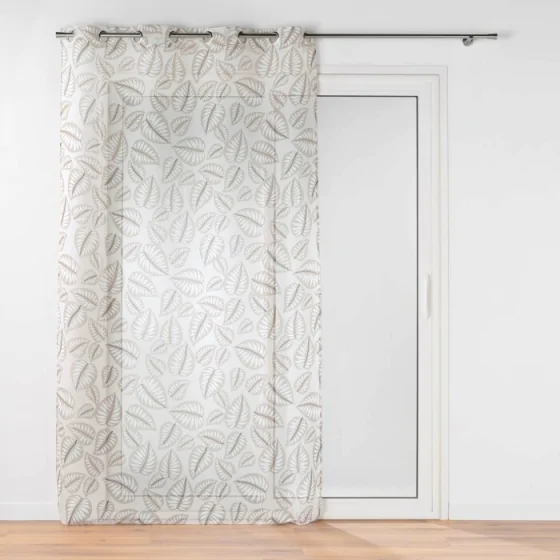Panneau a oeillets 140 x 280 cm voile sable imprime alma Naturel