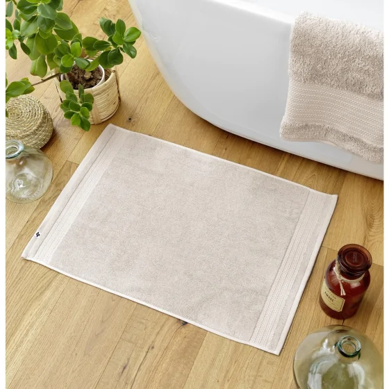 Tapis de bain 50 x 70 cm éponge unie garance pampa Naturel