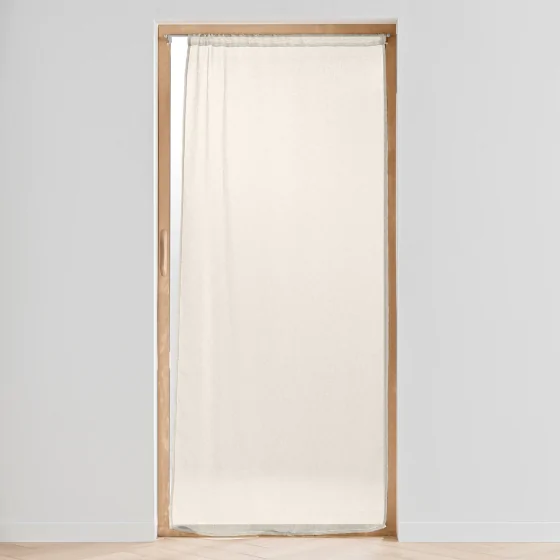 Panneau passe tringle 90 x 200 cm voile tisse carlin Beige