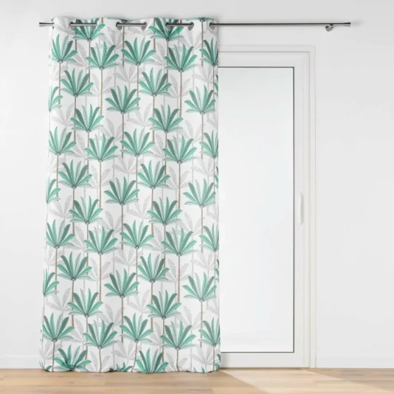 Rideau a oeillets 140 x 280 cm polyester imprimé Oasis