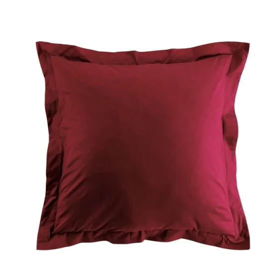 Taie d'oreiller vp 63 x 63 cm uni bio 57 fils gots biolina  +p. bourdon Bordeaux