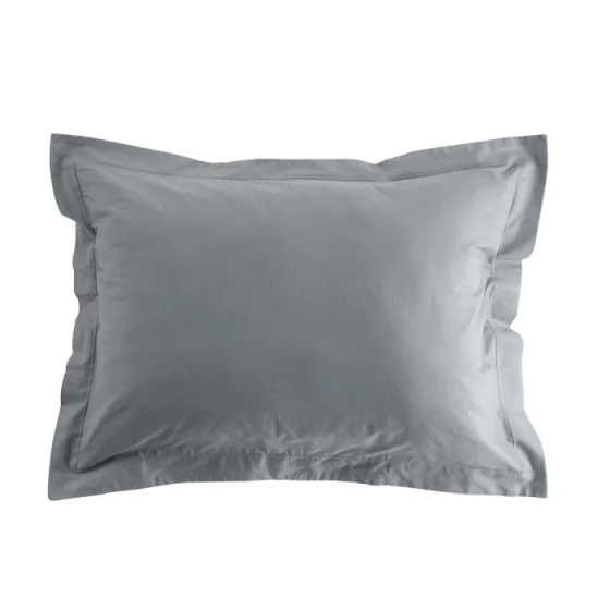 Taie d'oreiller vp 50 x 70 cm uni bio 57 fils gots biolina  +p. bourdon Gris