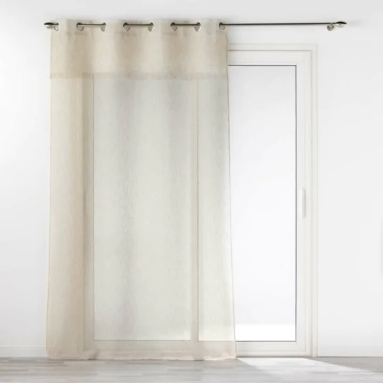 Panneau a oeillets 140 x 240 cm effet  tisse+franges eleania Lin