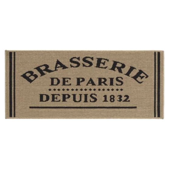 Tapis anti dérapant rectangle 50 x 120 cm bouclette Troquet