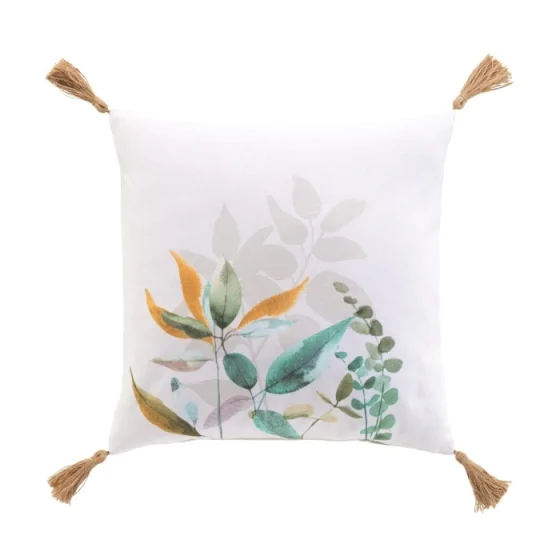 Coussin dehous. compr. pompons 40 x 40 cm coton/polyester imp. dilaris des place Sans