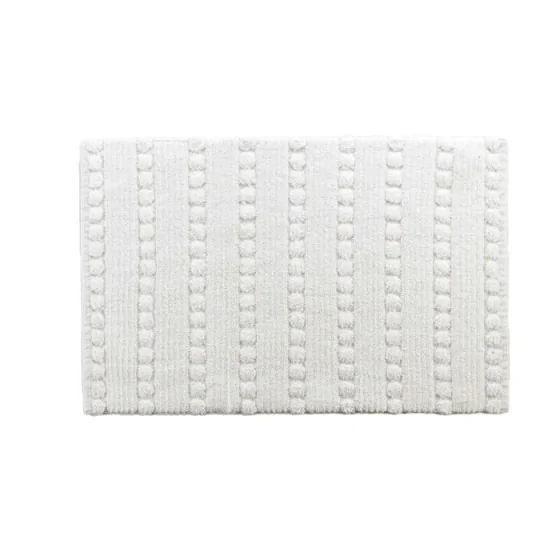 Tapis de bain 50 x 80 cm coton jacquard tisse cleonis Sans