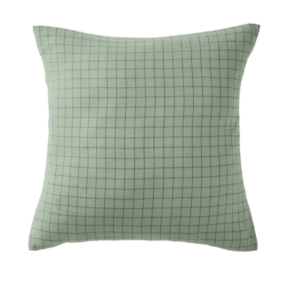 taie d'oreiller 60 x 60 cm gaze de coton gaïa mix eucalyptus