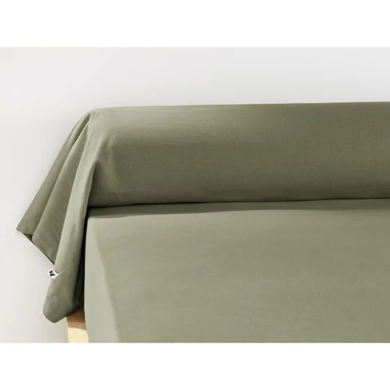 Taie de traversin flanelle 85 x 185 cm candice romarin Kaki
