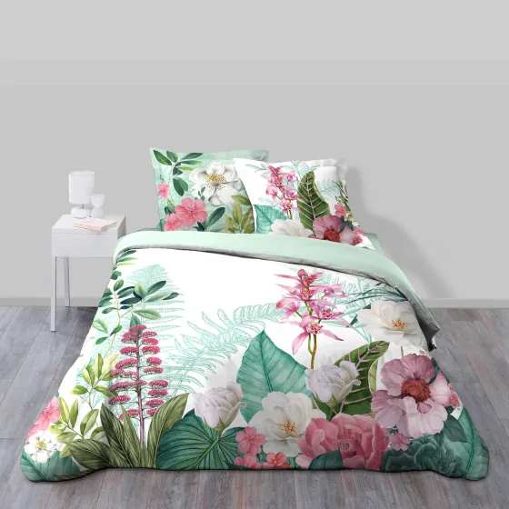Parure de couette + 2 taies 260 x 240 cm imprimé 42 fils Anabella