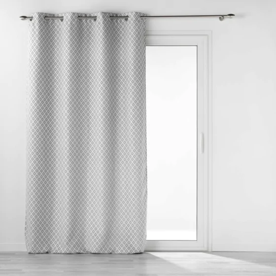 Rideau a oeillets 140 x 260 cm jacquard chenille Mariella Gris