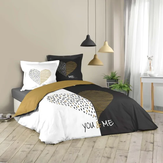 Parure de lit 260 x 240 cm coton imprimé Miu