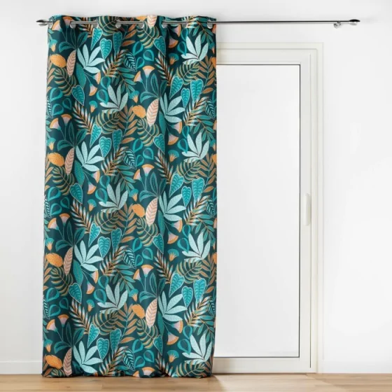 Rideau a oeillets 140 x 260 cm polyester iprimé Tilda vert