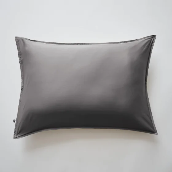 Taie d'oreiller 50 x 70 cm satin de bambou Salomé Anthracite