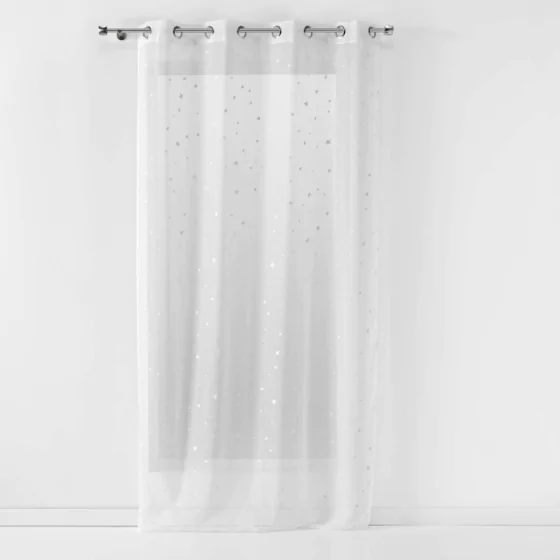 Panneau a oeillets 140 x 240 cm voile sable phosphorescent fluo night Blanc