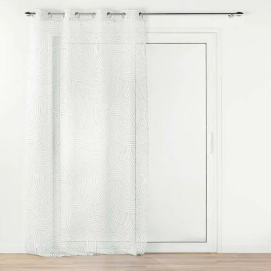 Panneau a oeillets 140 x 240 cm voile sable imprime linea Sans