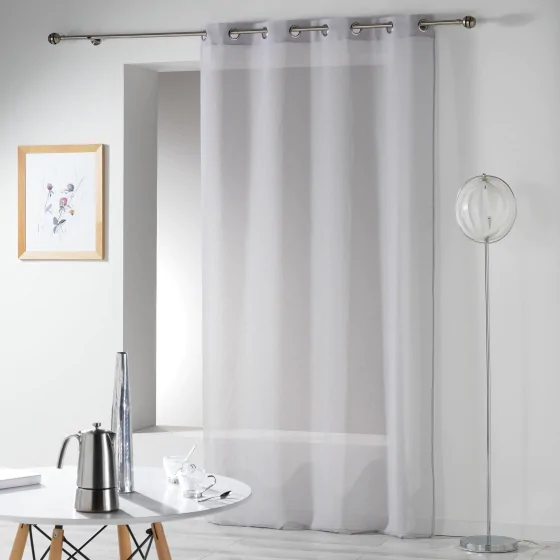 Panneau a oeillets 140 x 280 cm etamine crash telma Gris