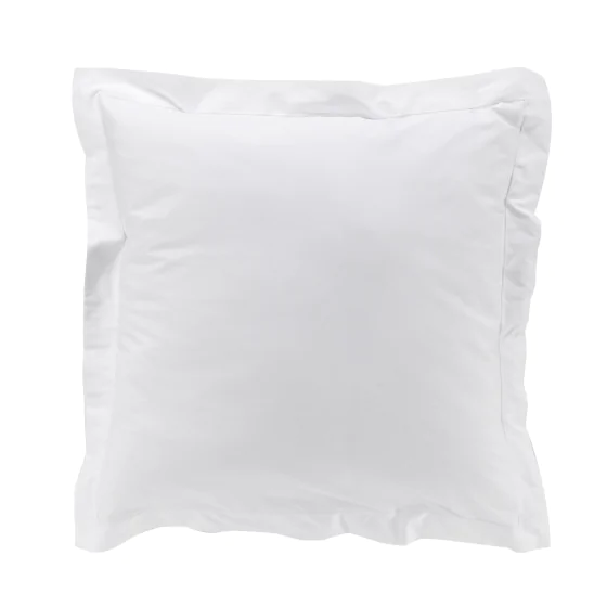 Lot de 2 Taies d'oreiller 63 x 63 cm en percale uni 78 fils Blanc