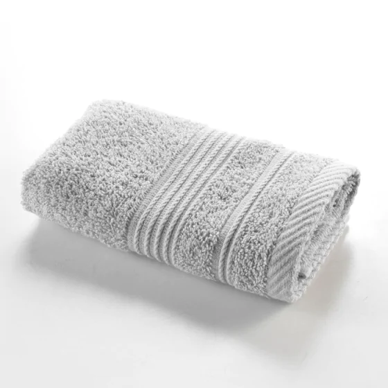 Serviette invite 30 x 50 cm eponge unie tendresse Gris Perle
