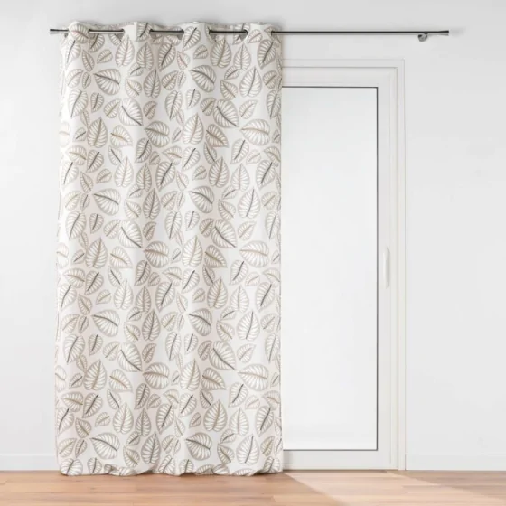 Rideau a oeillets 140 x 260 cm polyester imprimé Alma Naturel