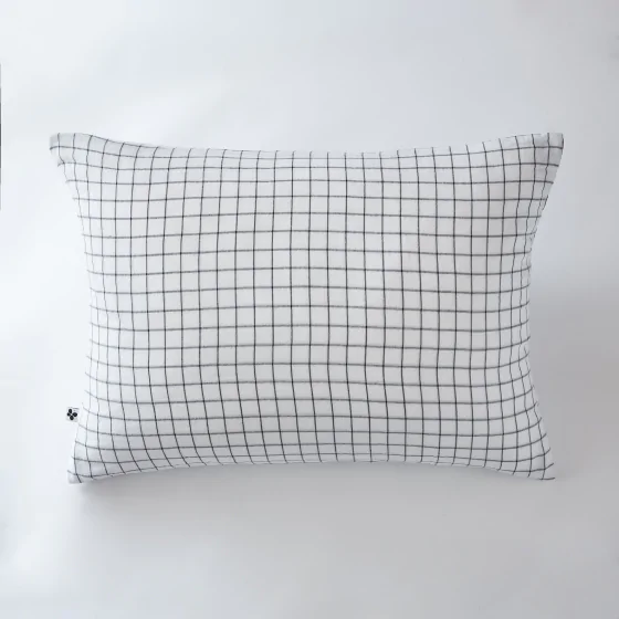 Taie d'oreiller gaze de coton tissée 50 x 70 cm gaïa mix Blanc