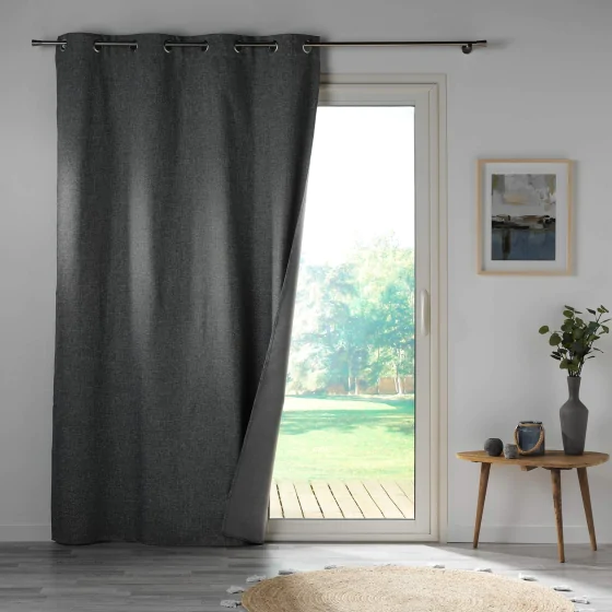 Rideau occultant 140 x 260 cm Crépuscule Anthracite