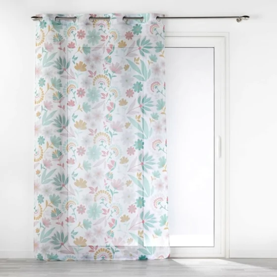 Panneau a oeillets 140 x 240 cm voile sable imprime indiana Sans