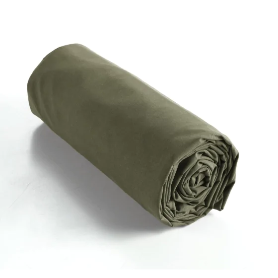Drap housse coton luxe 200 x 200 cm Ambre Romarin