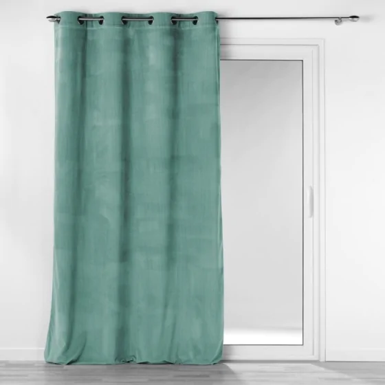 Rideau a oeillets 140 x 260 cm velours cotele uni casual Sauge