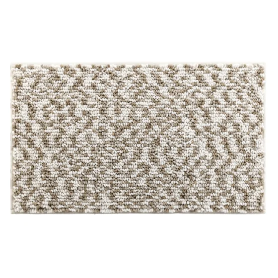 Tapis de bain 45 x 75 cm microfibre tricolore friza Blanc/sable