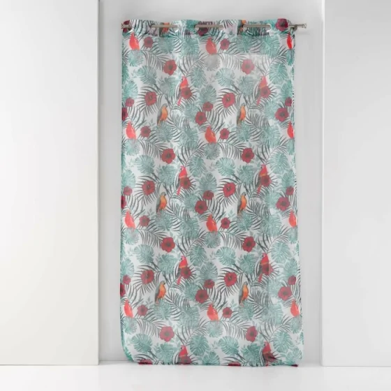 Voilage a oeillets 140 x 240 cm voile sablé Caracas Blanc