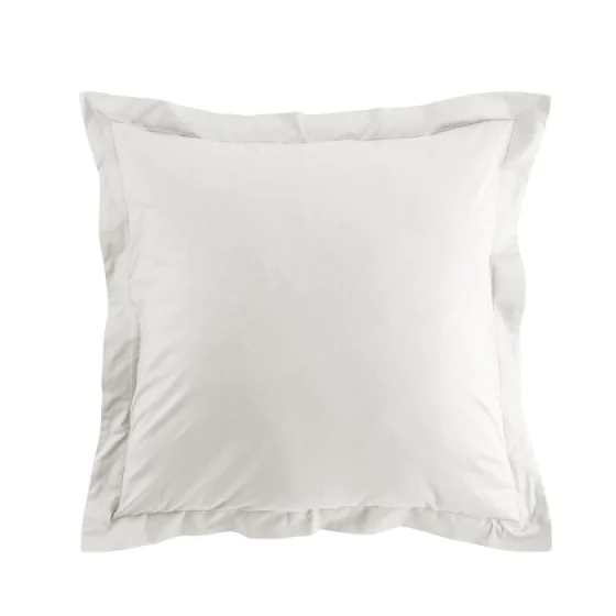 Taie d'oreiller vp 63 x 63 cm uni bio 57 fils gots biolina  +p. bourdon Blanc