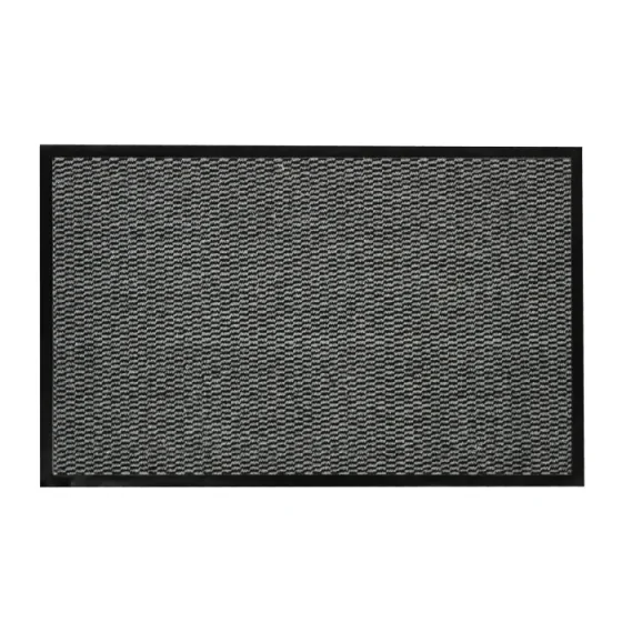 Tapis rectangle 50 x 80 cm anti-poussiere julius Noir/gris