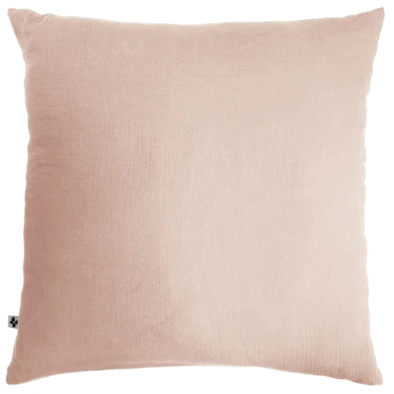 Taie d'oreiller en double gaze de coton – 60 x 60 cm – Gaïa Rose