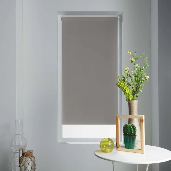 Store enrouleur occultant 60 x 90 cm polyester occult Taupe