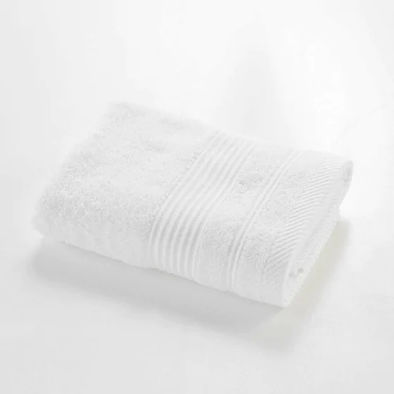 Serviette de toilette 50 x 90 cm eponge unie tendresse Blanc