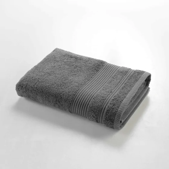 Drap de douche 70 x 130 cm eponge unie tendresse Anthracite