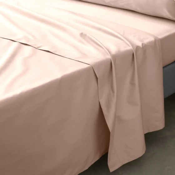 Drap plat 1 pers. 180 x 290 cm percale de coton 78 fils Nude