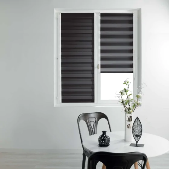 Store enrouleur jour et nuit 60 x 90 cm polyester daynight Noir
