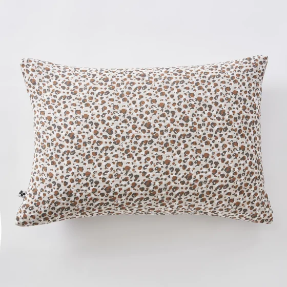 Taie d'oreiller 50x70 cm en double gaze de coton imprimée Léonie