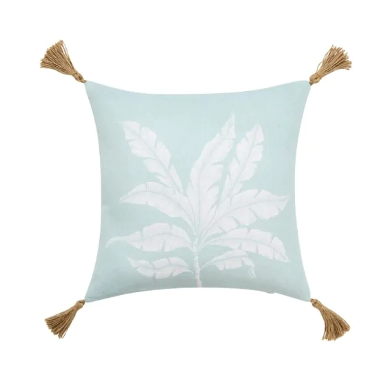 Coussin dehous. compr. pompons 40 x 40 cm coton/polyester imprime hera des place Sans