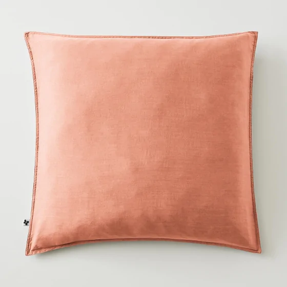 taie d'oreiller 63 x 63 cm lyocell uni lysandre terracotta
