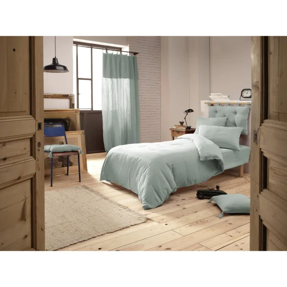Housse de couette gaze de coton Bio 140x200 cm 1 personne Eucalyptus