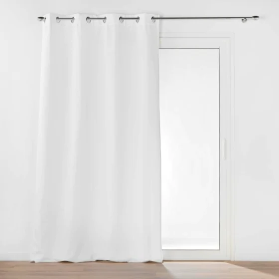 Rideau tamisant 135 x 260 cm isolant thermique Micropolar Blanc