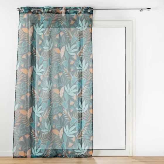 Voilage a oeillets 140 x 240 cm voile sablé Tilda Vert