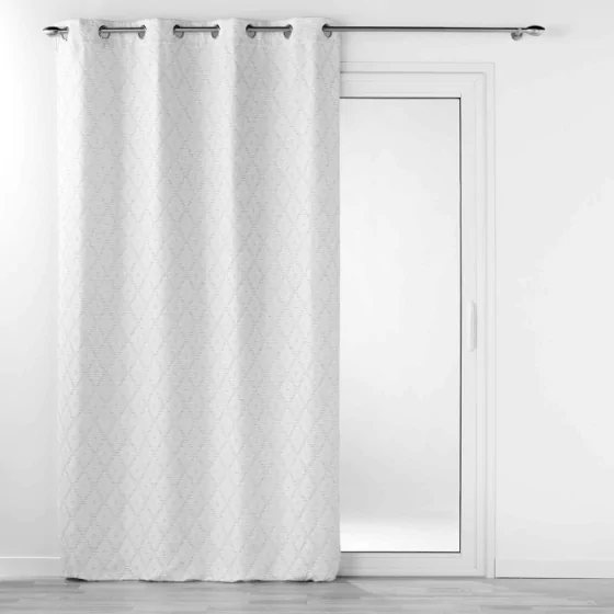 Rideau a oeillets 140 x 260 cm jacquard balista Sans
