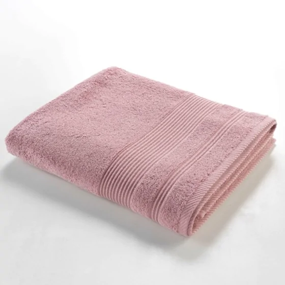 Drap de bain 90 x 150 cm eponge unie tendresse Bois De Rose
