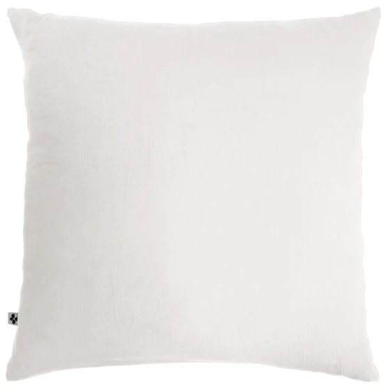 Taie d'oreiller en double gaze de coton – 60 x 60 cm – Gaïa Blanc